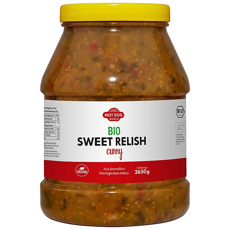 Garniture Hot Dog RELISH "Sweet Curry" 2,65 Kg (Bio)