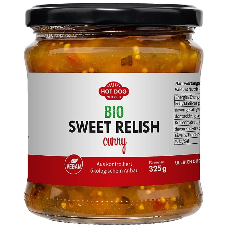 Relish sweet green curry bio 325g
