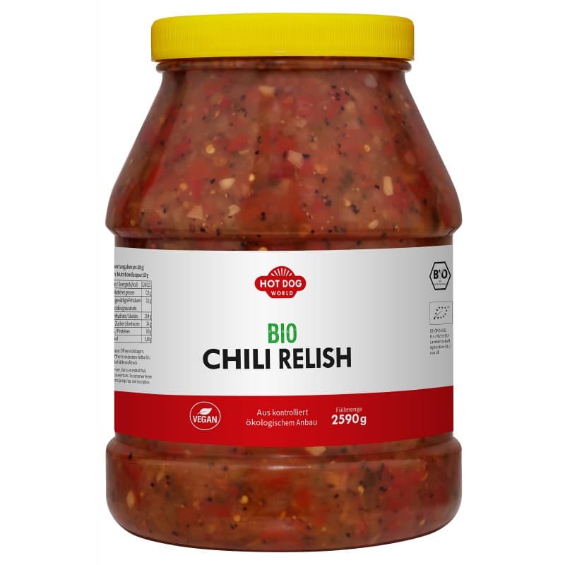 Garniture Relish Chili bio 2,65 Kg (légèrement épicé)