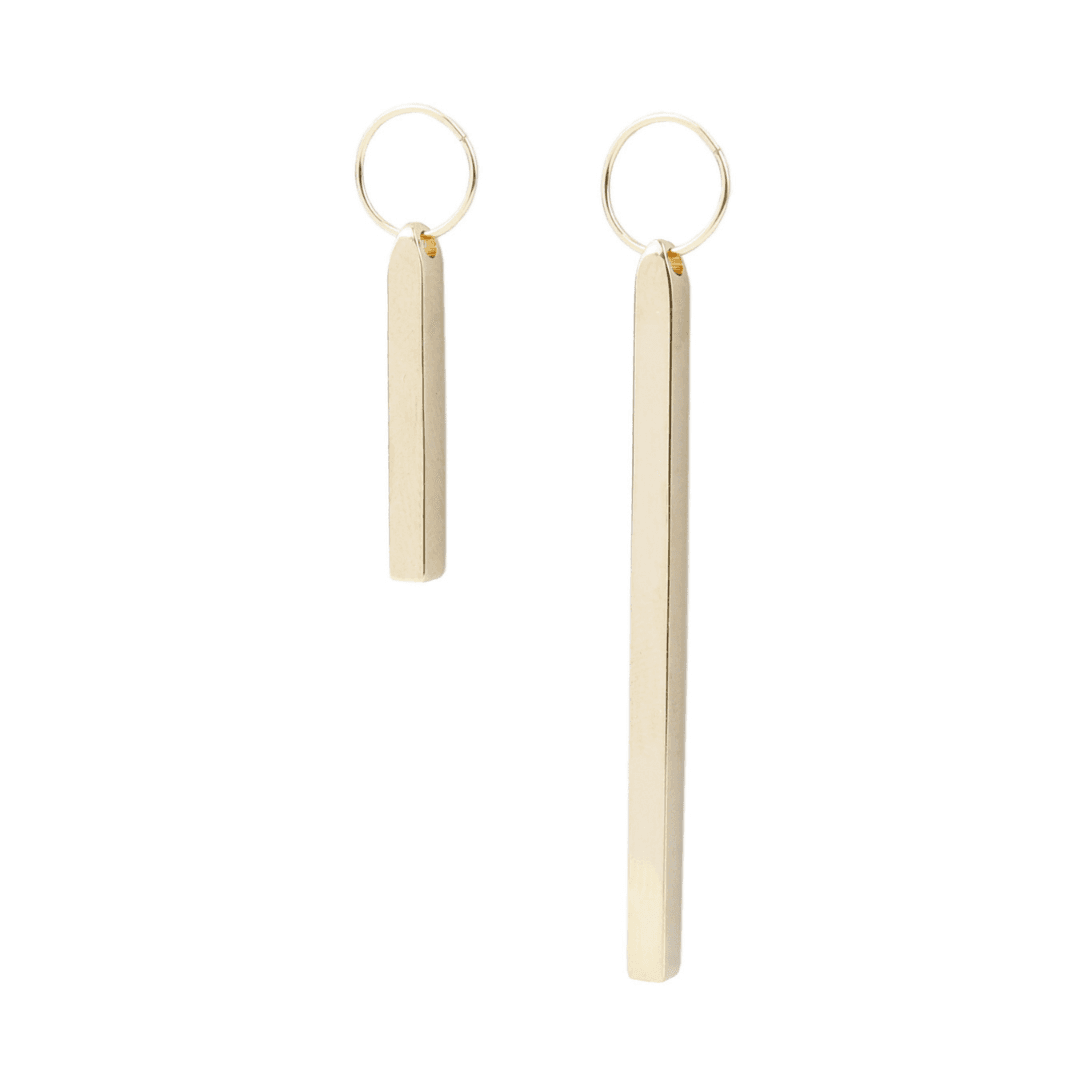 Boucles d'oreilles pendantes asymétriques Ingots