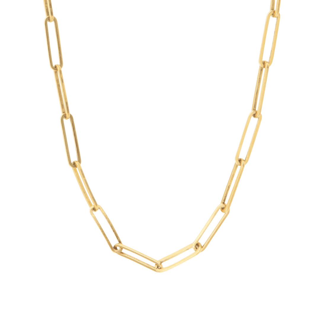 Collier maille rectangle Eternity