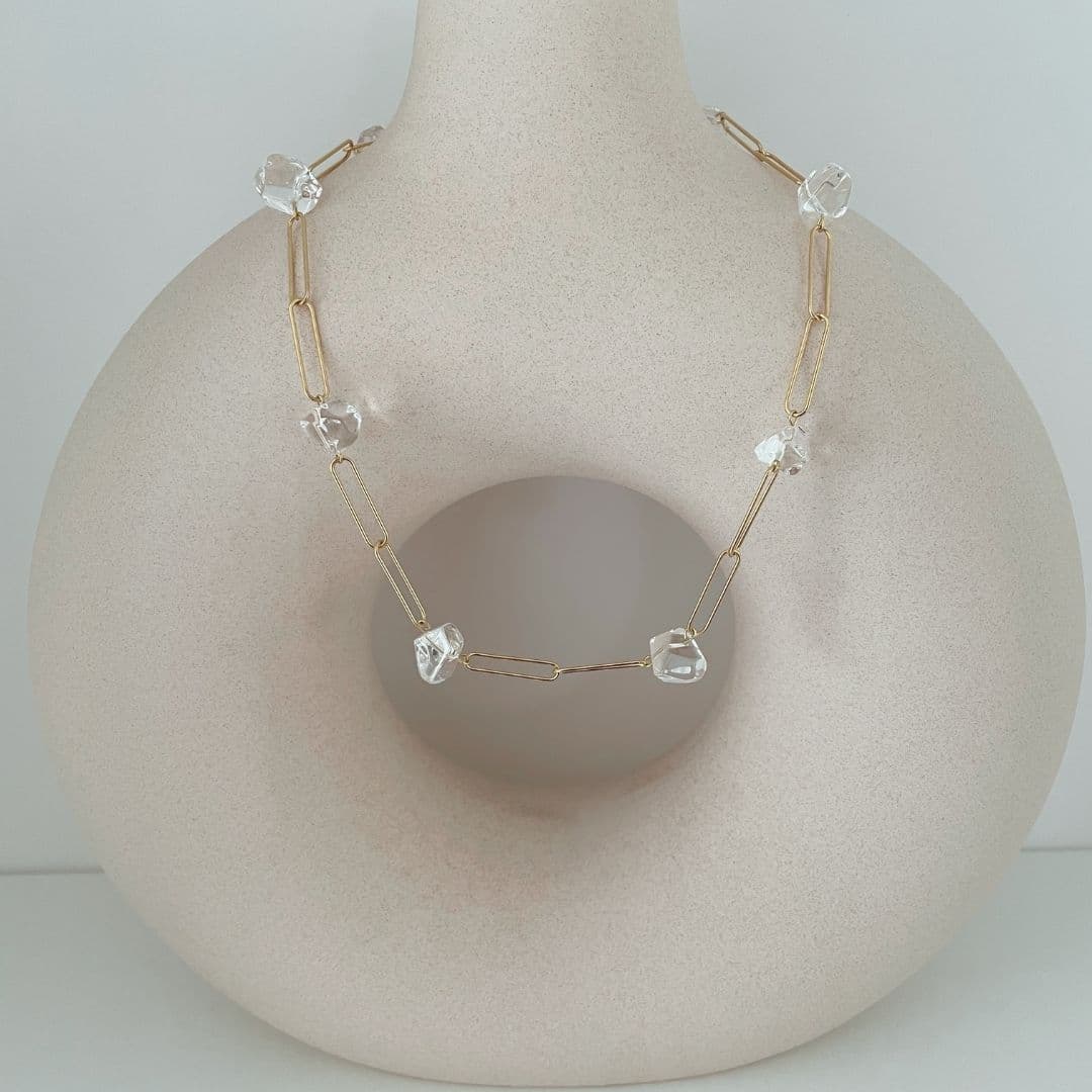 Collier cristal de roche Lili