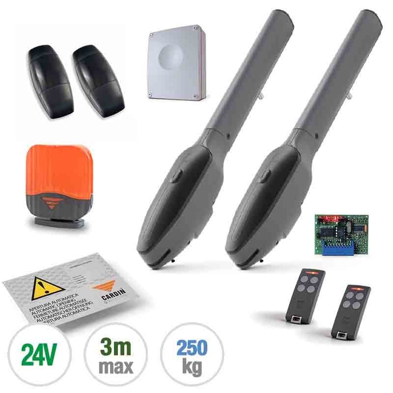 Kit complet pour portails battants - cardin kt-blade324