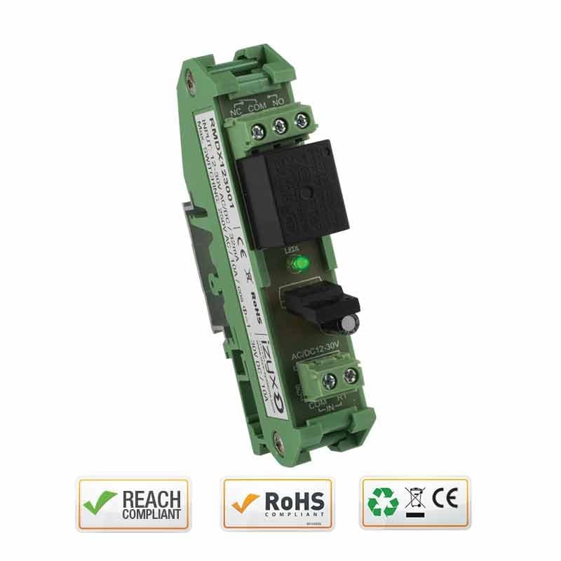 Module 1 relais rail din 12-30 v ac/dc - izyx rmdx123001