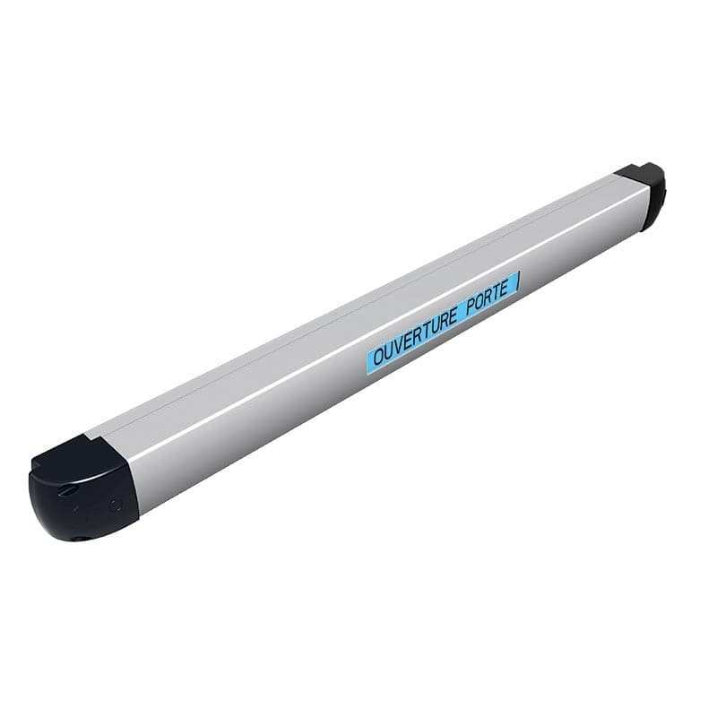 Barre de porte pmr 850 mm autonome ou pilotable avec 2 contacts et passage de cable 60 cm - izyx spb85010dlv60