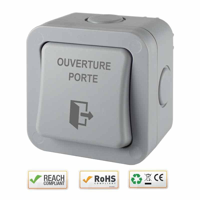 Bouton poussoir ip 66 contact inverseur co/no/nf - izyx exsw90ap