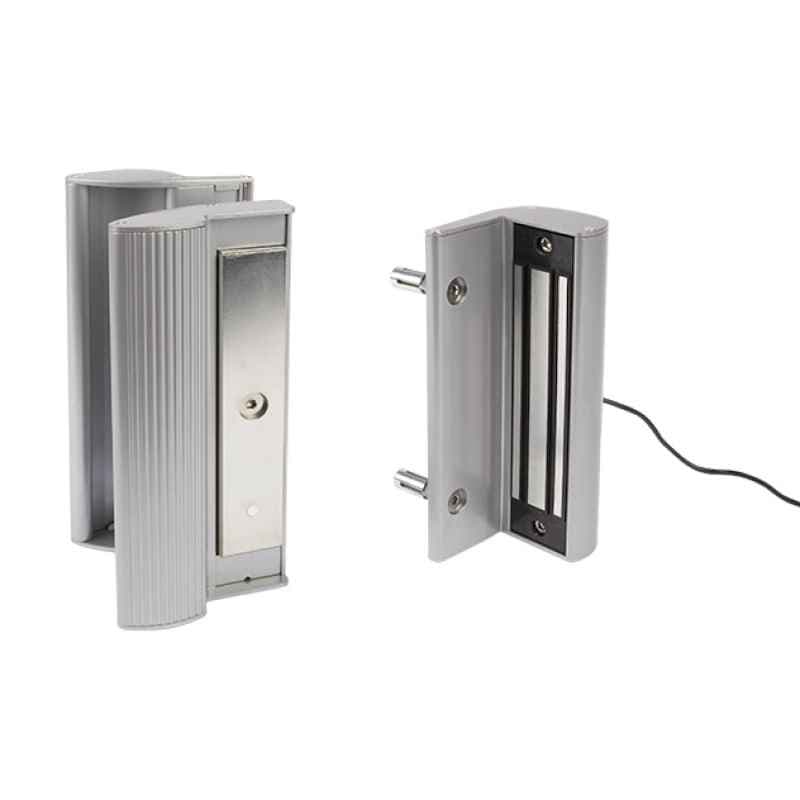 Ventouse électromagnétique en applique avec poignées pour portails battants ral aluminium - locinox mag3000-silv p00007627-silv