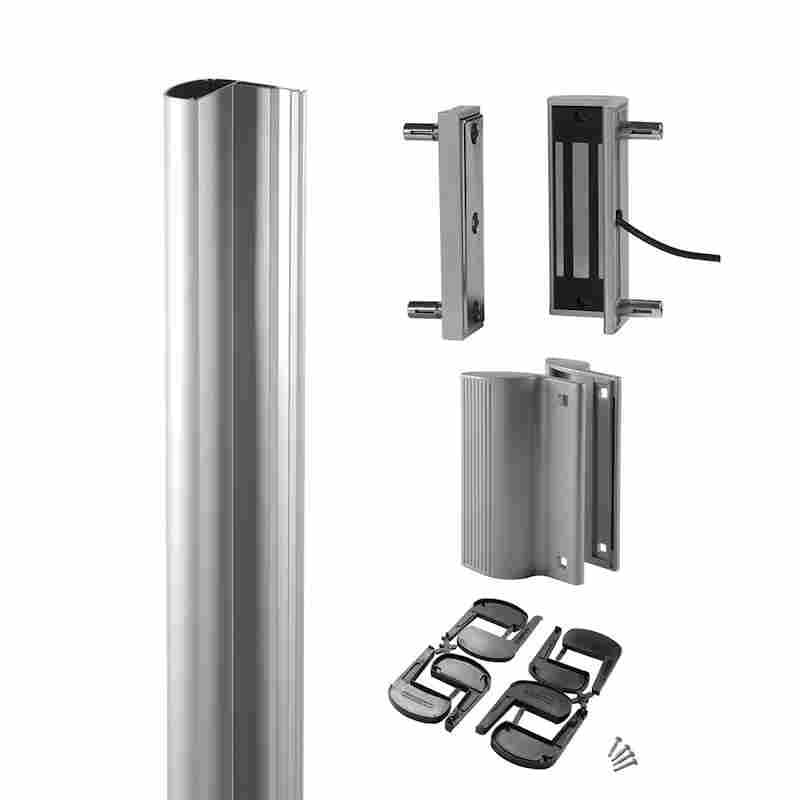 Kit avec profilé n-line-mag + 2x magmag3000 + 3006pull ral aluminium - locinox n-line-mag-kit-silv p00010731-silv