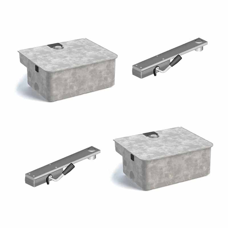Set de 2 caissons de fondation pour moteurs enterrés roger technology set fu101