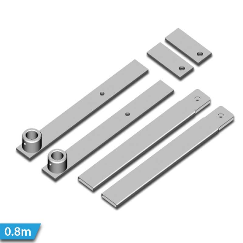 Paire de bras télescopiques long 800mm embouts cylindriques - roger technology lt310