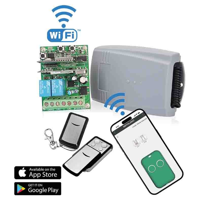 Récepteur universel wifi à 2 canaux + 2 émetteurs - hdm433/2w