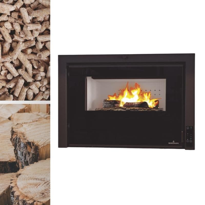 Gemischter Holzpelleteinsatz - BRONPI Insert-Hybrid 9 kW-Neu