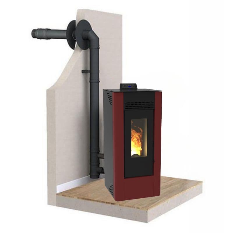 PACK C12 FIREMATIC Pelletofen + Dinak Saugnapf-Kit-Neu