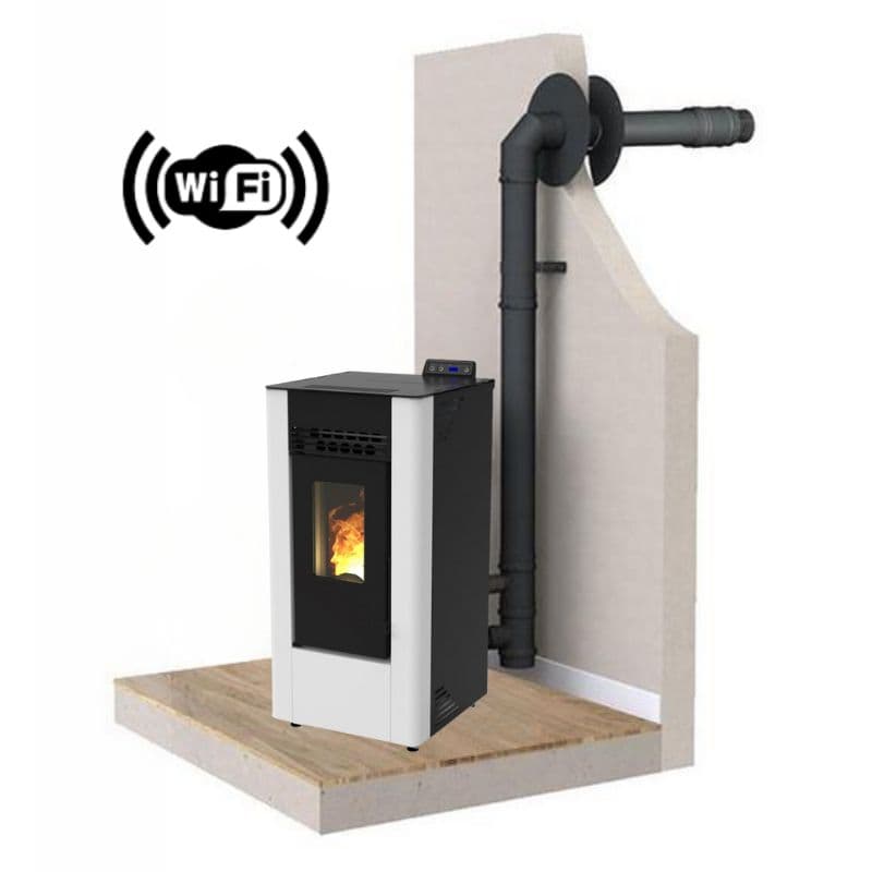 PACK C9 FIREMATIC Pelletofen + Dinak Saugnapf-Kit + WLAN-Modul-Neu