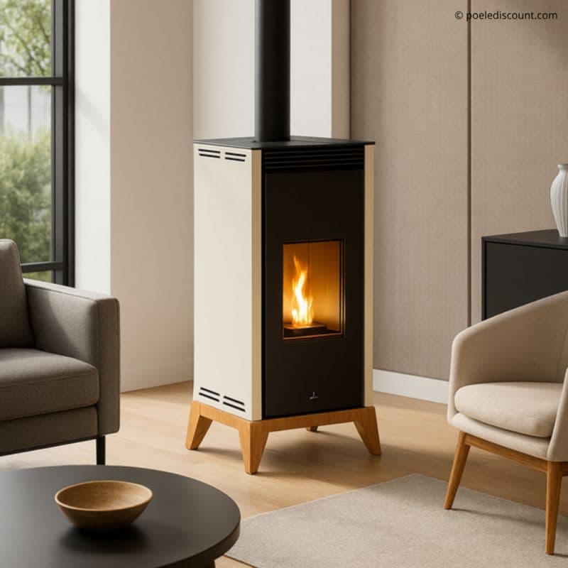 Pelletofen ohne Strom, natürliche Konvektion – BRONPI Free 6 kW-Neu