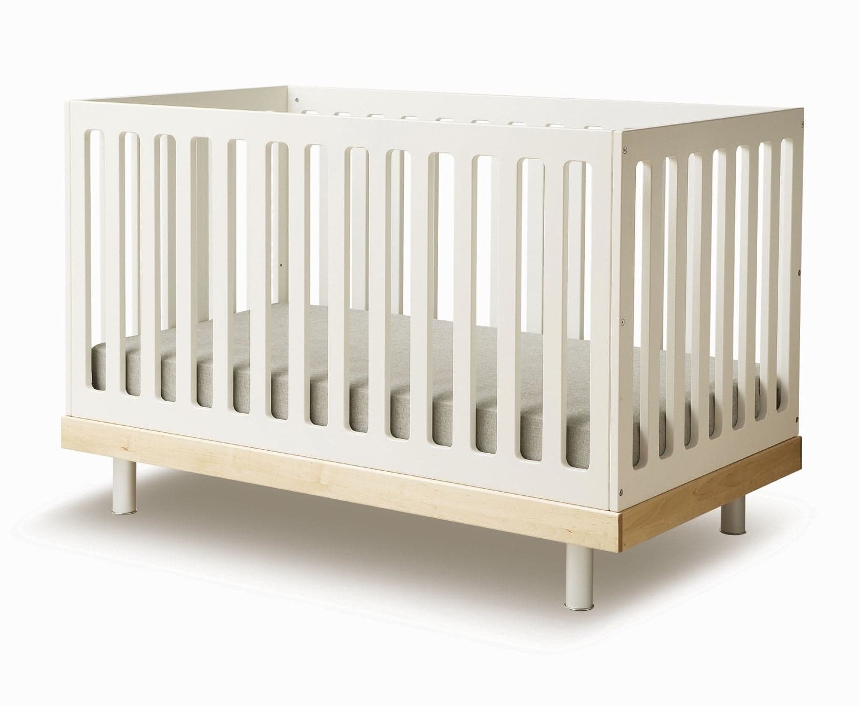 OEUF-CLASSIC lit bébé évolutif Bouleau blanchi