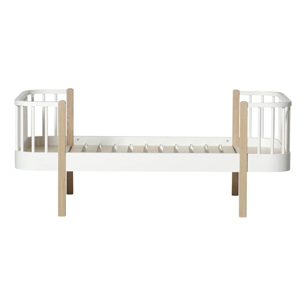 Oliver Furniture - Lit Junior 90x160 cm - Blanc/ChĂŞne