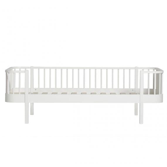 Oliver Furniture - Lit Banquette 90x200 cm - Blanc