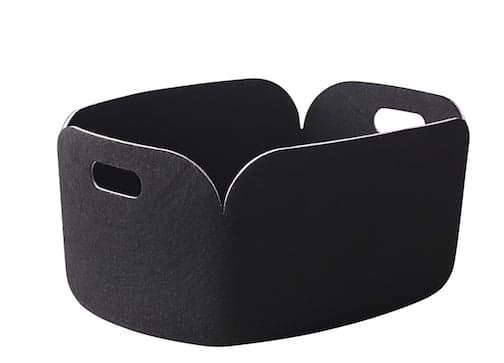 MUUTO RESTORE - Panier de Rangement Design - Noir