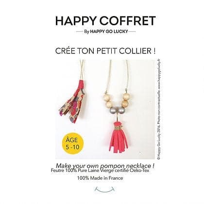 Happy Go Lucky - Happy Coffret DIY Crée ton petit collier pompon