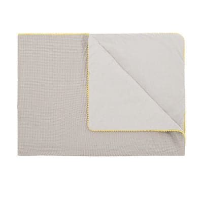 JACK N'A QU'UN OEIL - Plaid LICORNE - Nid d'abeille - Gris soie