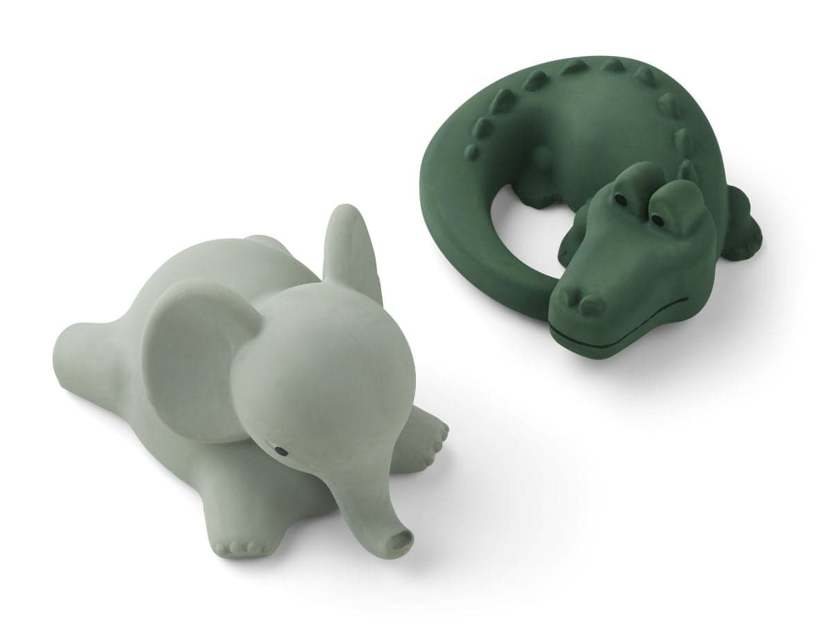 Liewood - Jouets de bain Vikky - Set de 2 - Safari vert mix