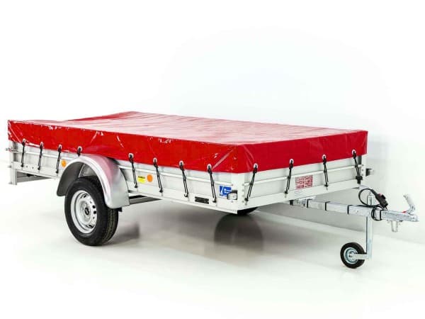 Koch-Anhänger 150x300cm 750kg|Typ U7|Koch Anhänger 750 kg Flachplane Profi rot | PKW Anhänger