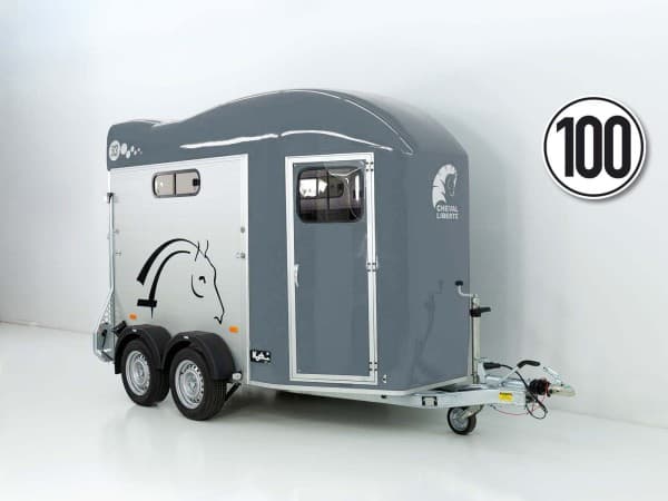 Cheval Liberte Pferdeanhänger GOLD 3|Premium|Pullman 2|Sattelkammer|grau | PKW Anhänger