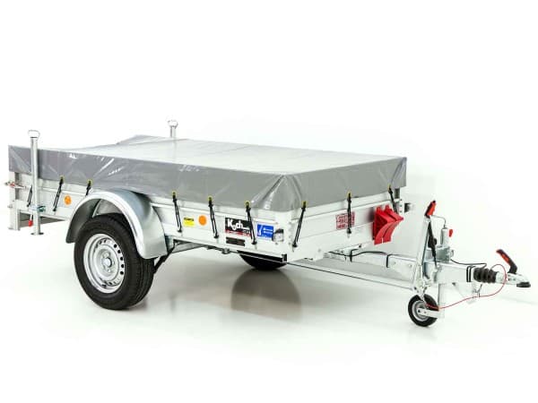 Koch Anhänger mit Plane 125x250cm 1300kg|Typ 4.13|Flachplane|Stützen|Angebot|... | PKW Anhänger