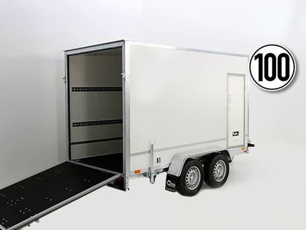 Blyss KofferanhĂ€nger 146x357cm Höhe:180cm 2,7t|Rampe| 1 TĂŒr | PKW AnhĂ€nger