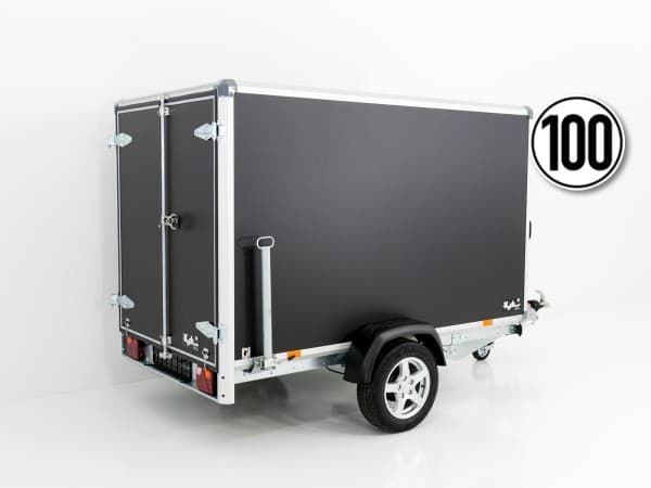 Variant Kofferanhänger Black Edition 148x258cm H:157 1,3t|Türen | PKW Anhänger