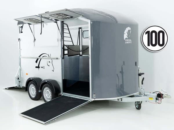Cheval Liberte Pferdeanhänger MAXI 2|grau | PKW Anhänger