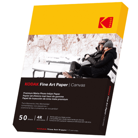 Papier Fine Art Kodak Paper Canvas 230gsm 10x15cm 50 feuilles