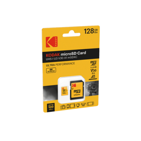 Carte micro SD 128GO Kodak UHS-I U3 V30 A1 Ultra Performance