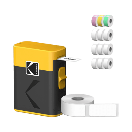 Pack Imprimante Thermique Kodak M50 + 13 Rouleaux – Impression Étiquettes - Bluetooth Jaune
