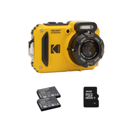 Pack Kodak PixPro WPZ2 - 2 Batteries + Carte Micro SD Jaune