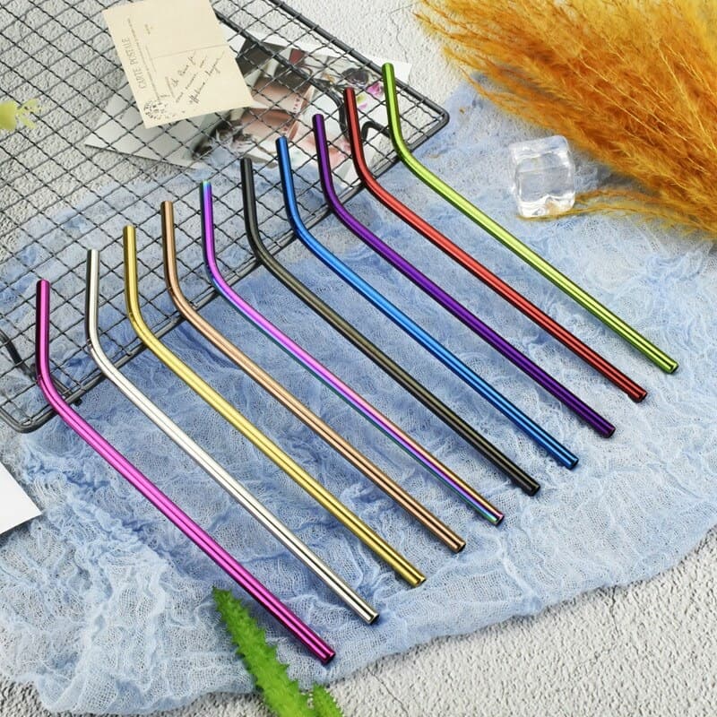 Pack de 10 Pailles en Inox