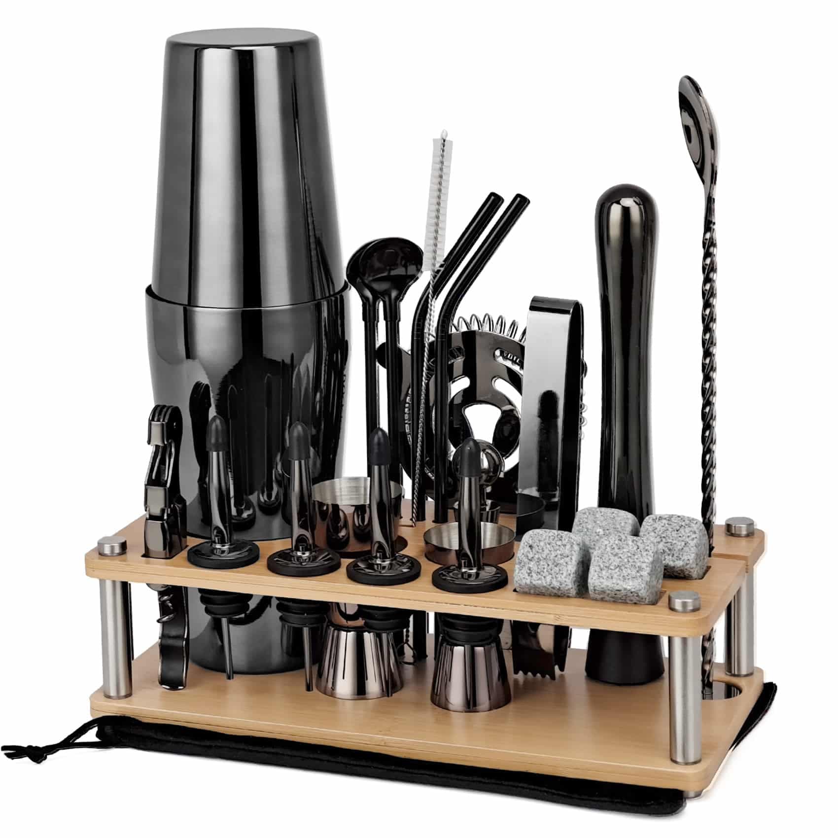 Kit Cocktail Complet Shaker Boston Noir