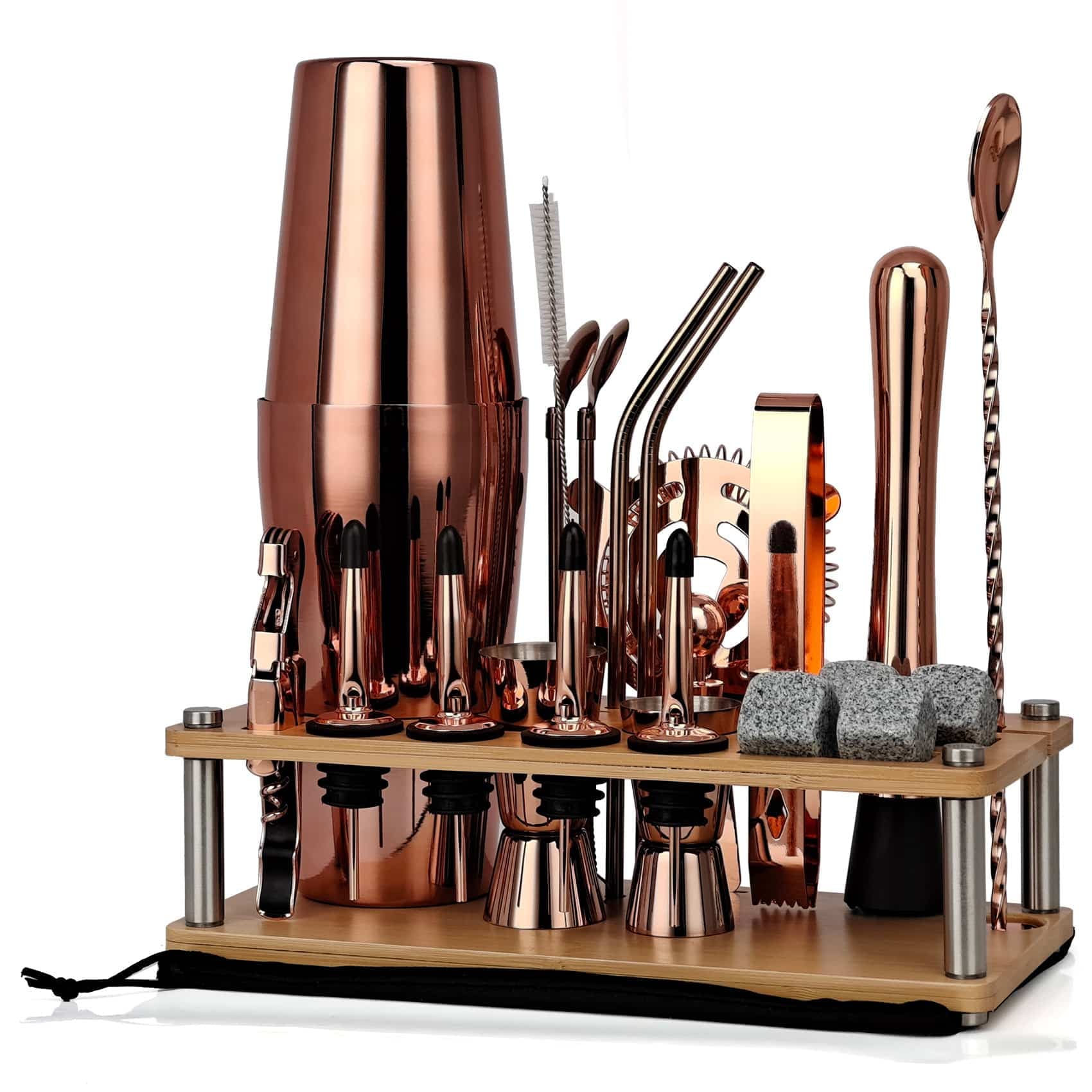 Kit Cocktail Complet Shaker Boston Rose Gold