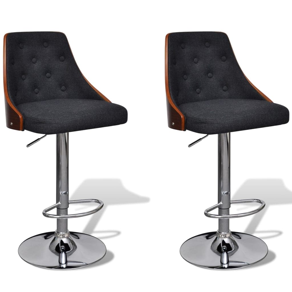 Tabourets de bar en bois courbé pack de 2