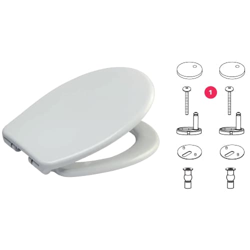 Pr-siamp 95 8115 07 CharniÚres pour abattant Wc Estérel 2.