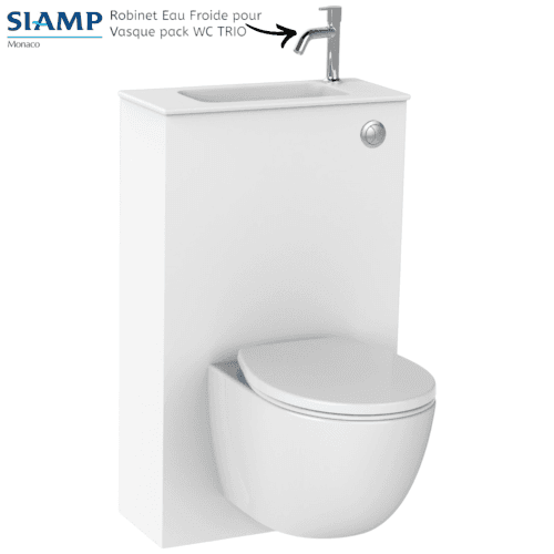 Siamp 10 0059 69 Robinet Eau Froide pour Vasque pack Wc Trio.
