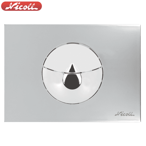 Nicoll 0709150 386-plaque de commande double volume Goutte. Chromé.