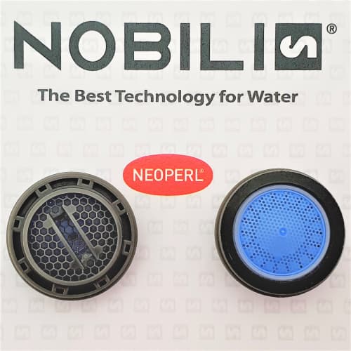 Nobili Raeb222/27 Kit de 2 mousseurs Coin Slot Neoperl M24x1.