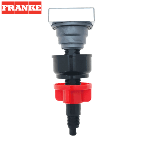 Franke 128906 - 133.0301.743 - Bouton rotatif carré, chromé , pour trou diamètre 35 mm.