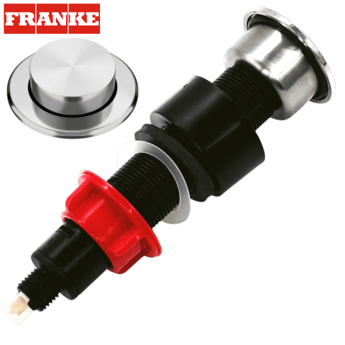 Franke 814805 - 112.0611.460 - Bouton push rond, chromé, diamètre 35mm.