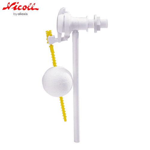 Nicoll 0701030 - 1582 - Robinet flotteur Ă boule Ă pression, embout plastique.