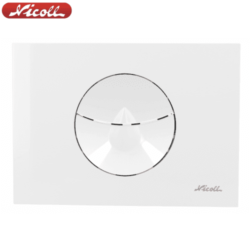 Nicoll 0709140 380-plaque de commande double volume Goutte, Blanche