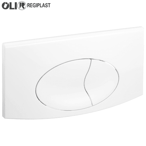 Regiplast 1650b Plaque de commande double-débit, Blanche.