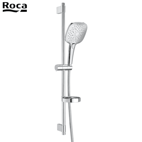 Roca A5b1a10c00 Plenum Square 140/3. Kit Douche Chromée. Douchette 3 Fonctions